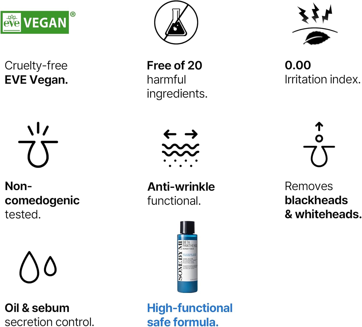 SOME BY MI Beta-Panthenol Repair Toner - 5.07Oz, 150ml - Daily Soothing Korean Toner for Face with Skin Moisturizing Effect - Rebuilding Skin Barrier with Panthenol for Milk Skin - Korean Skin Care