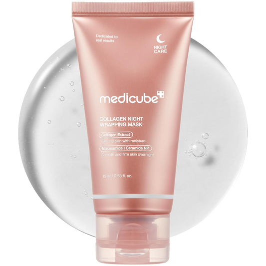 medicube Collagen Night Wrapping Peel Off Facial Mask with Jelly Brush
