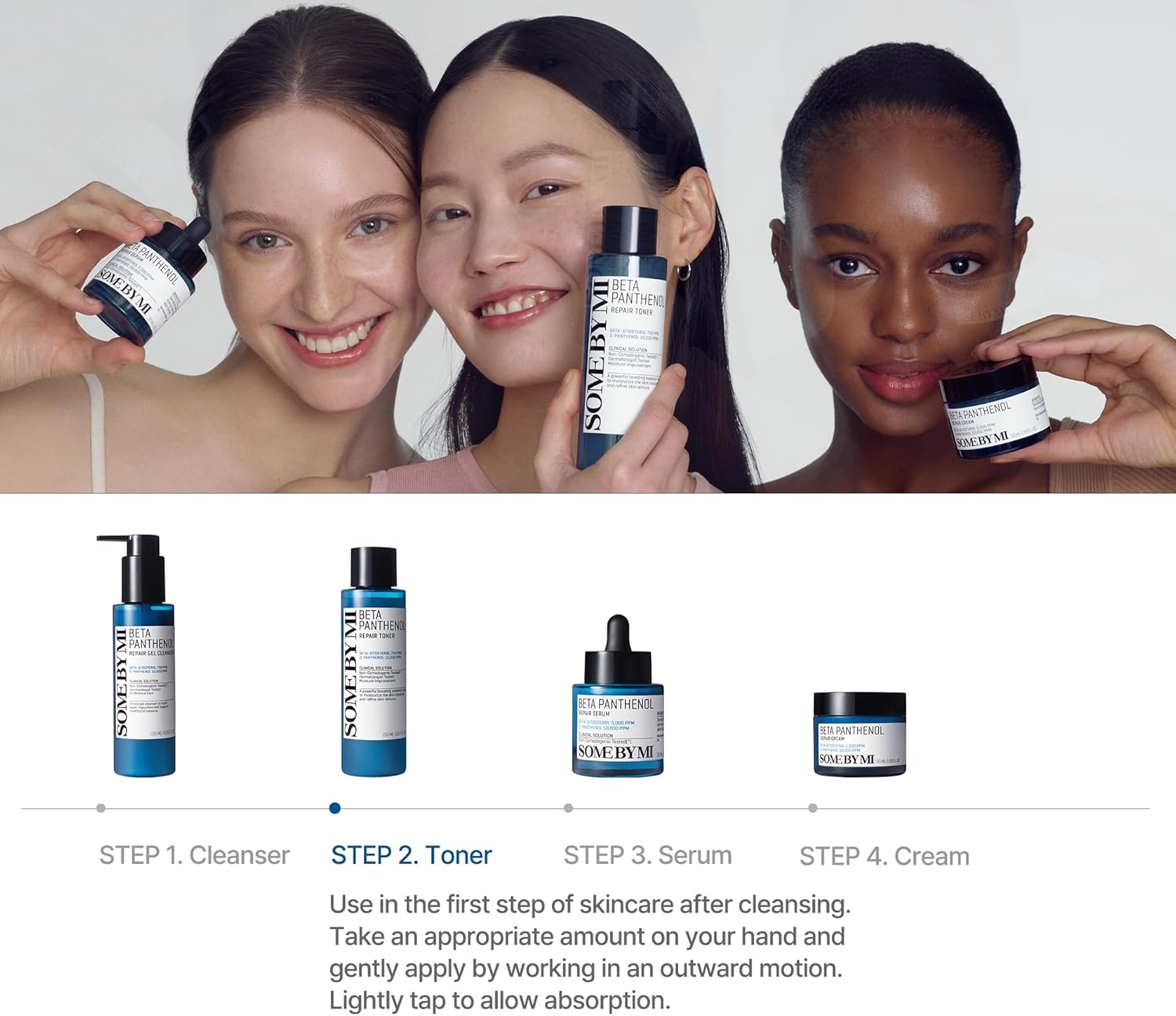 SOME BY MI Beta-Panthenol Repair Toner - 5.07Oz, 150ml - Daily Soothing Korean Toner for Face with Skin Moisturizing Effect - Rebuilding Skin Barrier with Panthenol for Milk Skin - Korean Skin Care