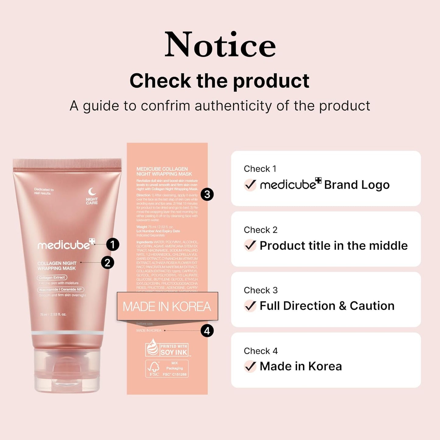 medicube Collagen Night Wrapping Peel Off Facial Mask with Jelly Brush