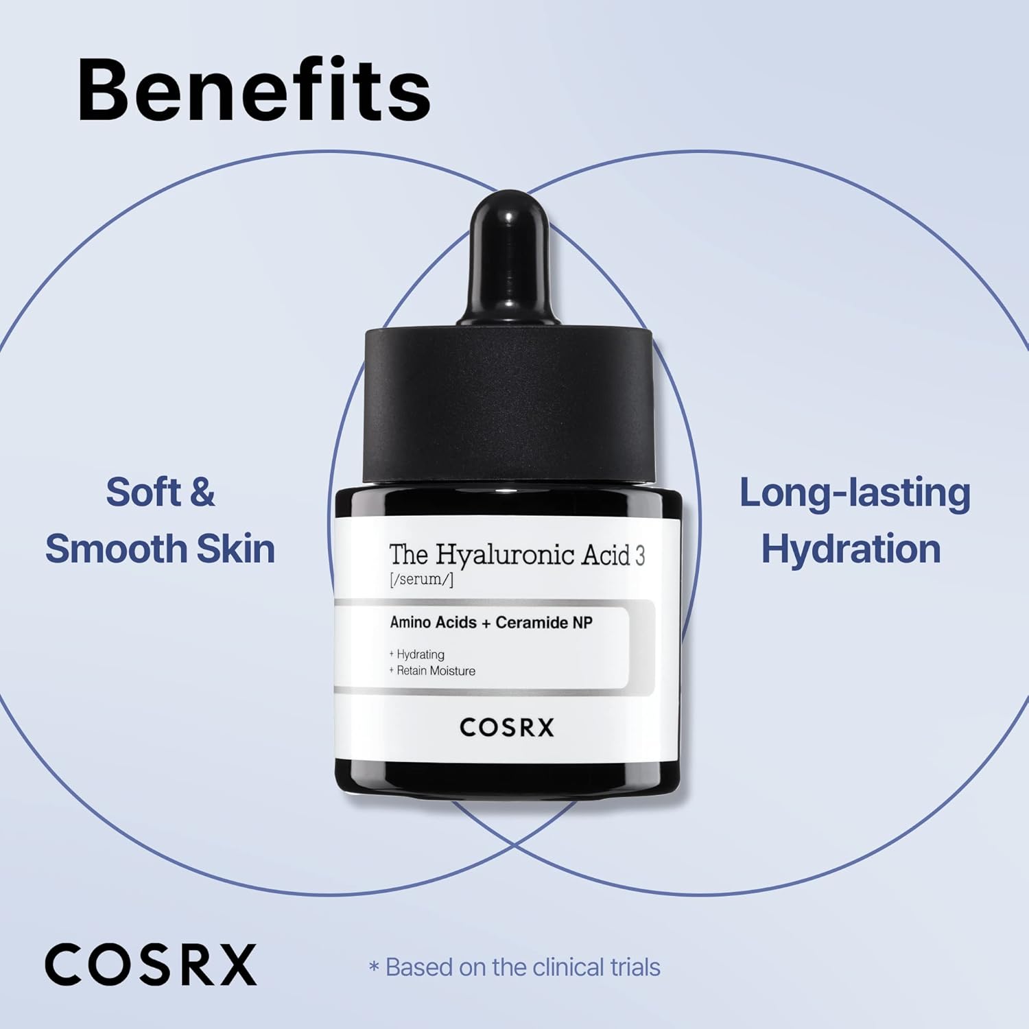 COSRX Pure Sodium Hyaluronic Acid 3% Serum, Hydration & Moisture Boosting Facial Serum for Fine Lines & Wrinkles, Plump & Repair Dry Skin, 0.67fl.oz/20ml, No Artificial Fragrance, Korean Skin Care