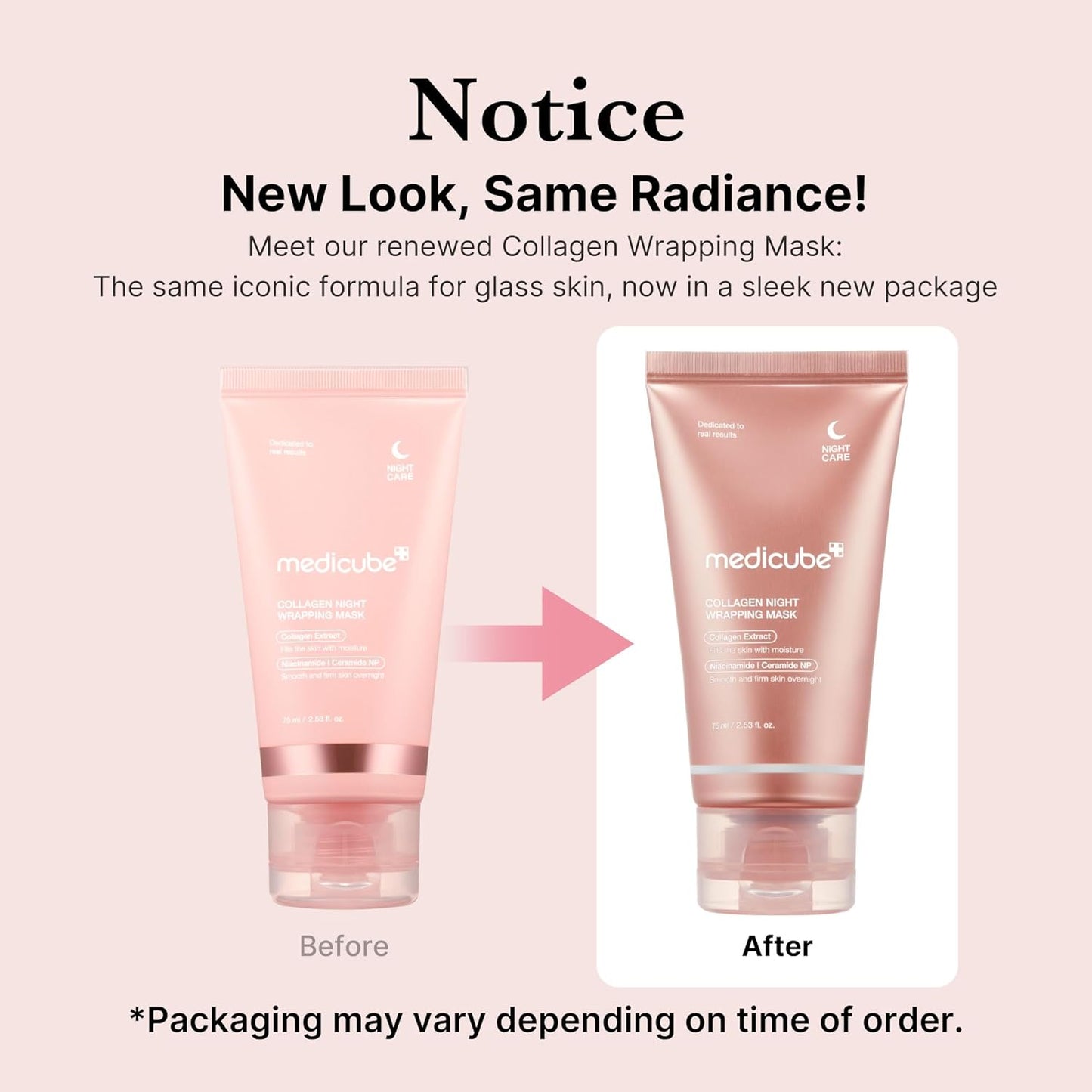medicube Collagen Night Wrapping Peel Off Facial Mask with Jelly Brush