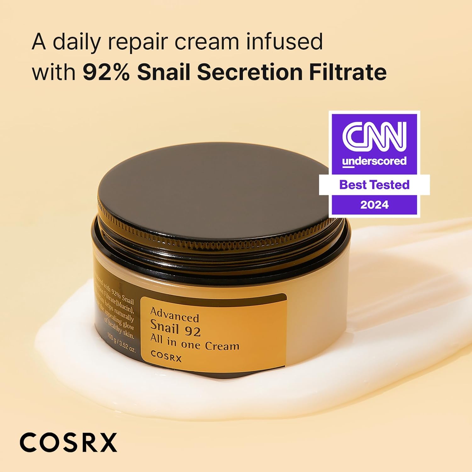 COSRX Best Seller Duo- Snail 92 Cream & Snail 96 Essence, Daily Face Gel Moisturizer and Hydrating Serum for Face with Snail Secretion Filtrate, Korean Skin Care
