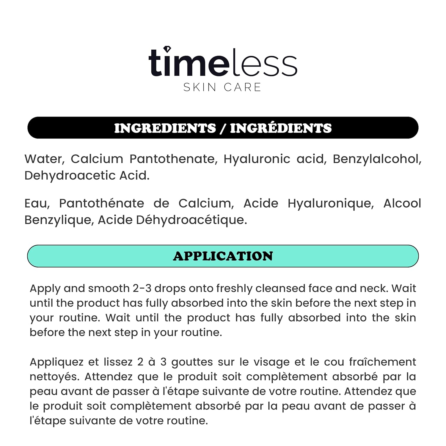 Timeless Skin Care Vitamin B5 Hydration Serum Unisex 1 oz